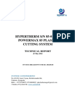 System-4 Hypertherm Powermax 85 Plasma Cutting Plant Technical Report Citizen