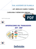 Retenciones AFP, RENTA 4-5 Categoria y Retencion judicial