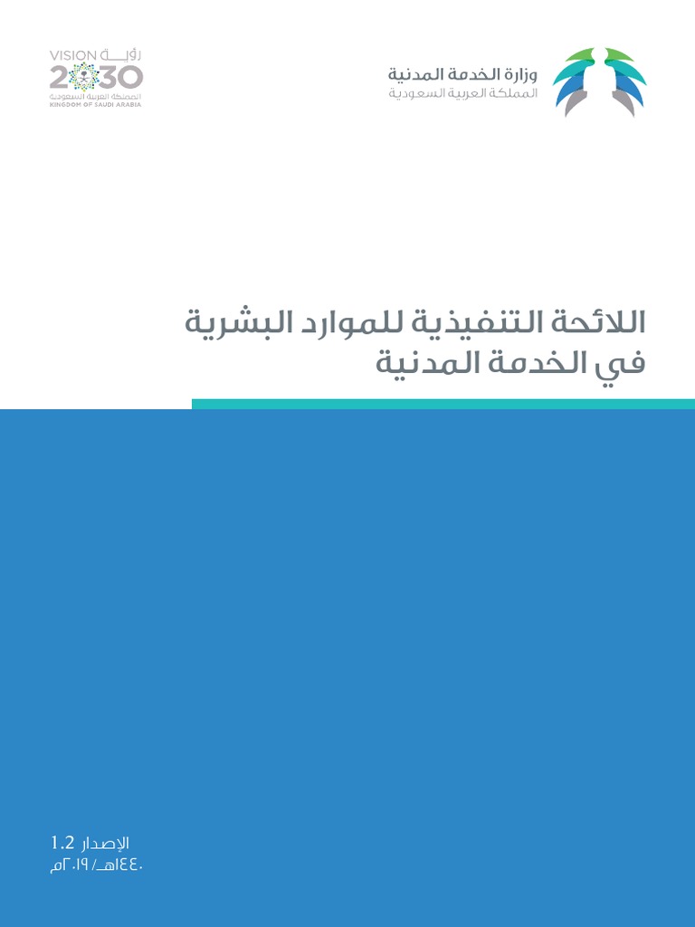 اللائحة التنفيذية للموارد البشرية Pdf