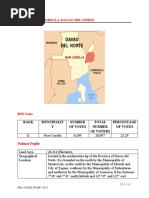 Briefer New Corella, Davao Del Norte: Rank Muncipalit Y Number of Votes Total Number of Voters Percentage of Votes