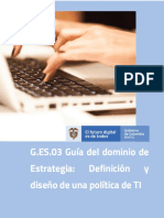 G.ES.03 Guía para La Definición y Diseño de Una Política de TI