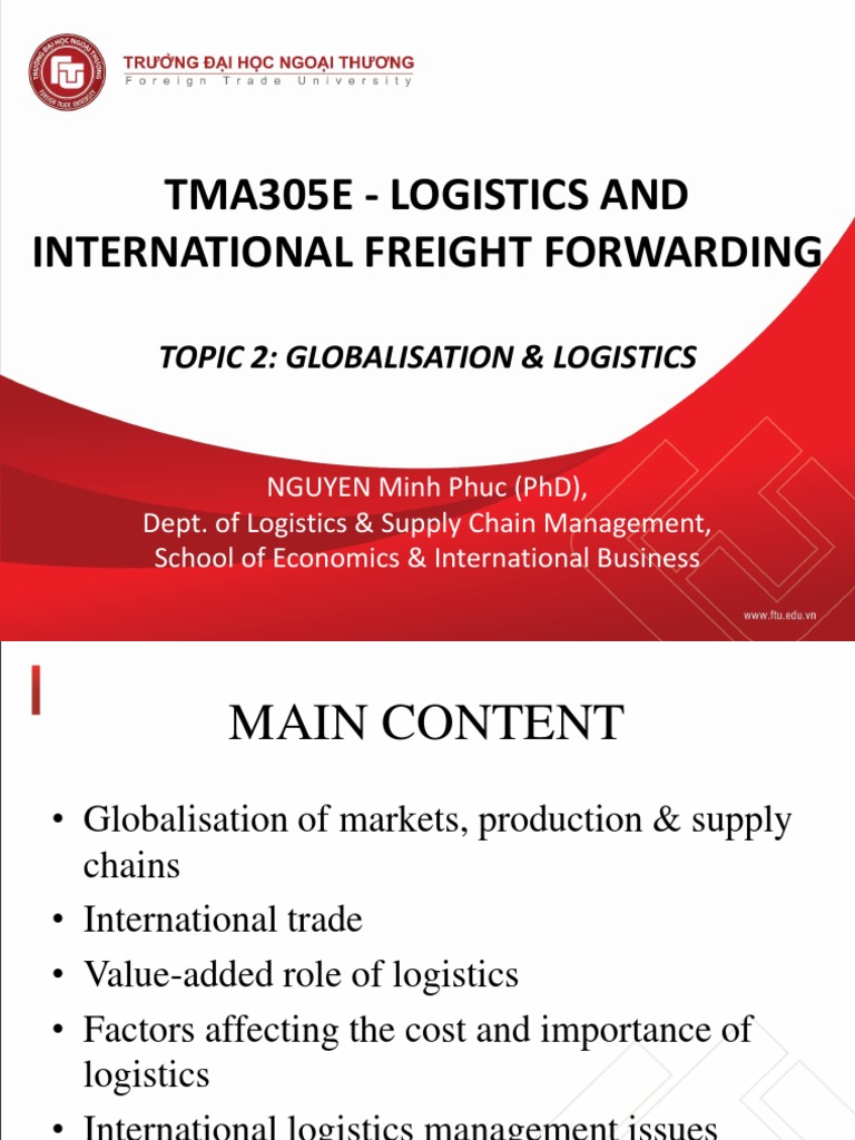 Globalisation and International Logistics | PDF | Logistics | Globalization