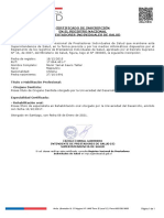 Certificado de Inscripción en El Registro Nacional de Prestadores Individuales de Salud