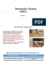 Non-Destructive Testing (NDT) - Lecture - 1