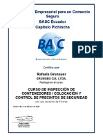 Certf. Inspección Contenedores - Basc