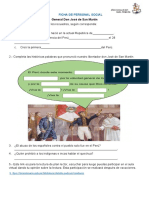 General Don José de San Martín: Ficha de Personal Social