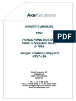 Owner's Manual For Porsgrunn Rotary Vane Steering Gear S-1995