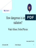 How Dangerous Is Ionising Radiation?: Wade Allison, Oxford Physics