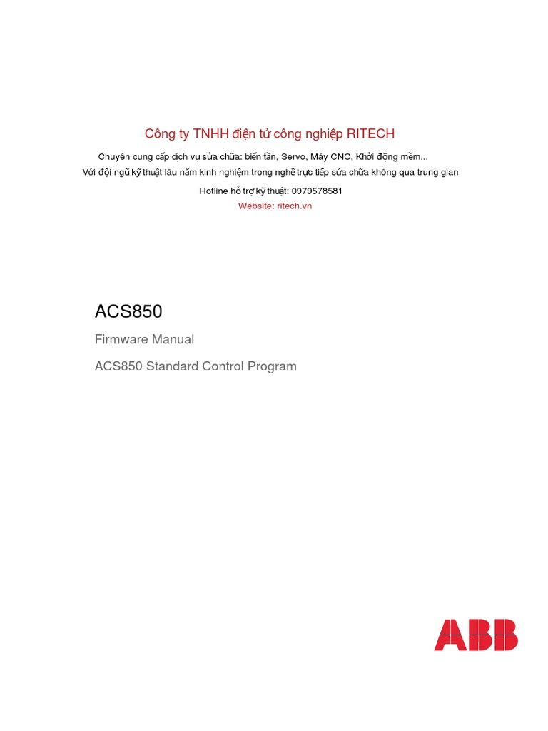 ABB ACS850 User Manual | PDF | Menu (Computing) | Parameter (Computer ...