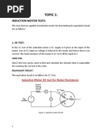 Topic 1:: Induction Motor Tests