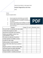 Avaliação Diagnóstica de Artes