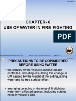 Precautions for Using Water in Ship Fire Fighting