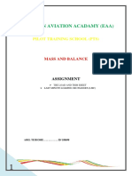 ETHIOPIAN AVIATION ACADAMY (EAA) PILOT TRAINING SCHOOL (PTS) MASS AND BALANCE ASSIGNMENT