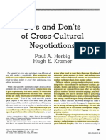 Do's and Don'ts of Cross-Cultural Negotiations