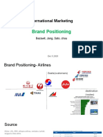 International Marketing: Brand Positioning in the Airline Industry