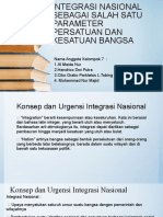 Integrasi Nasional Sebagai Salah Satu Parameter Persatuan Dan