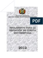 Reglamento de Cargos de Cuenta Documentada (2012)