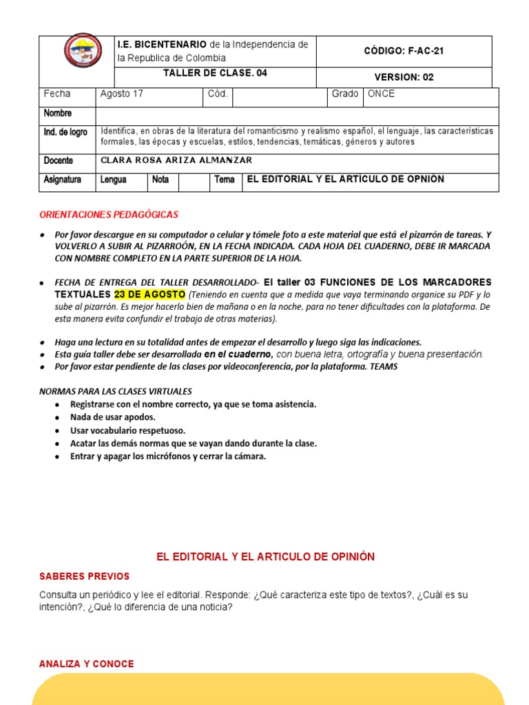 Editorial y Artículo de Opinión: Guía | PDF | Astrología | Autor