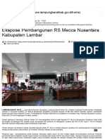 Ekspose Pembangunan RS Mecca Nusantara Kabupaten Lambar