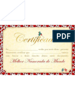 FNF Certificado Dia Dos Namorados Ela