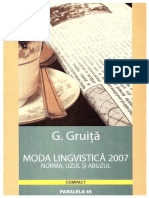 G. Gruita - Moda Lingvistica 2007. Norma, Uzul Si Abuzul (Paralela 45 - Compact)