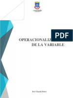 Operacionalización de variables: conceptos y procedimientos