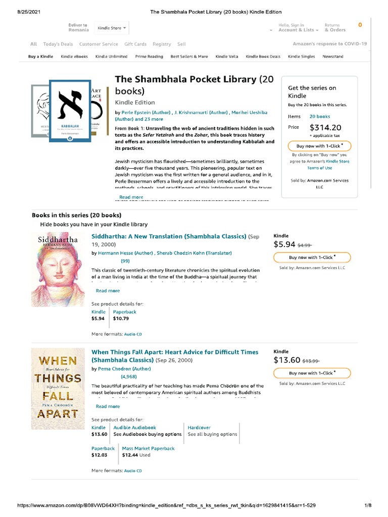 The Shambhala Pocket Library (20 Books) Kindle Edition | PDF