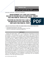 Gestión de Proyectos Cash Qali Warma Promovidos Por Foncodes, Bajo El Enfoque Pmi-pmbok, Perú, 2017