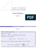 Lecture 1c (MA 214) Interpolation Theory: Harsha Hutridurga