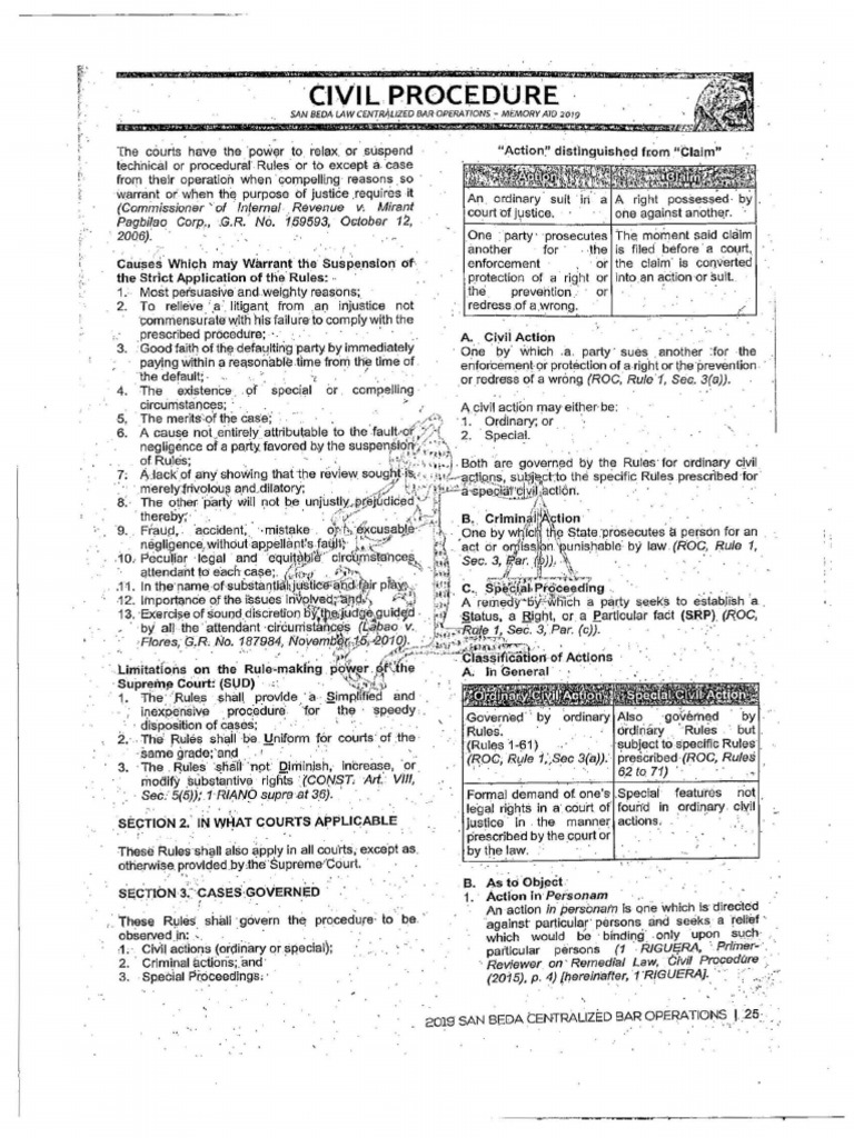 Relaxation of Procedural Rules Circumstances Warranting the Suspension
