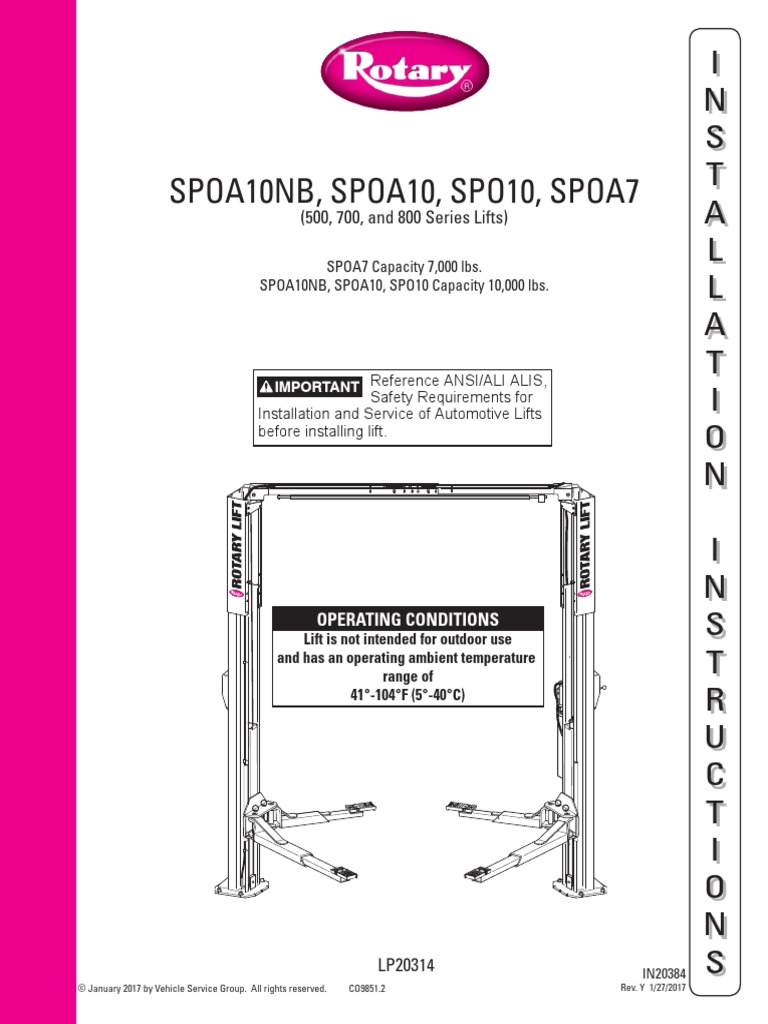 Rotary SPO10 & SPOA10 Installation Instructions PDF Fuse
