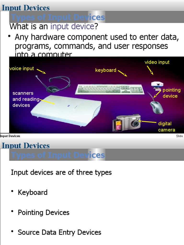 Input Device: Types of Input Devices | PDF | Digital Technology | Image ...