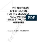 North American Specification For The Design of Cold-Formed Steel Structural Members