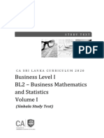 BL 2 Business Mathamatics (Sinhala) Volume 1