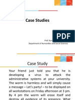 Case Studies: Prof. Kumar Neeraj Sachdev Department of Humanities and Social Sciences