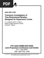 Transonic Investigation of Two-Dimensional Nozzles Designed For Supersonic Cruise