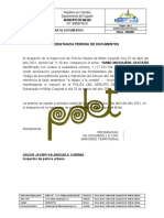 Constancia Perdida de Documentos