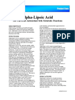 Alpha-Lipoic Acid: The Universal Antioxidant With Metabolic Functions