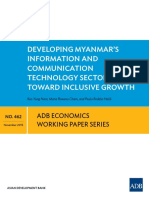 Developing Myanmar'S Information and Communication Technology Sector Toward Inclusive Growth