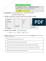 Answer Sheet Class Work May 16