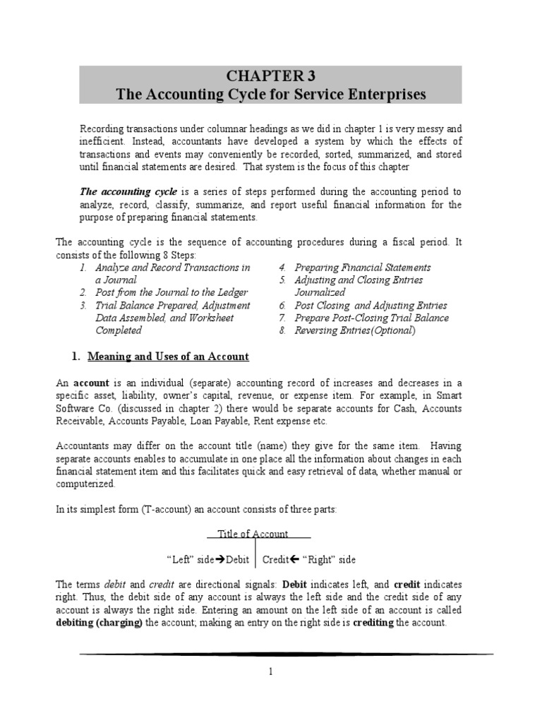 Co Chapter 2 Accounting Cycle Revised | PDF | Debits And Credits | Expense