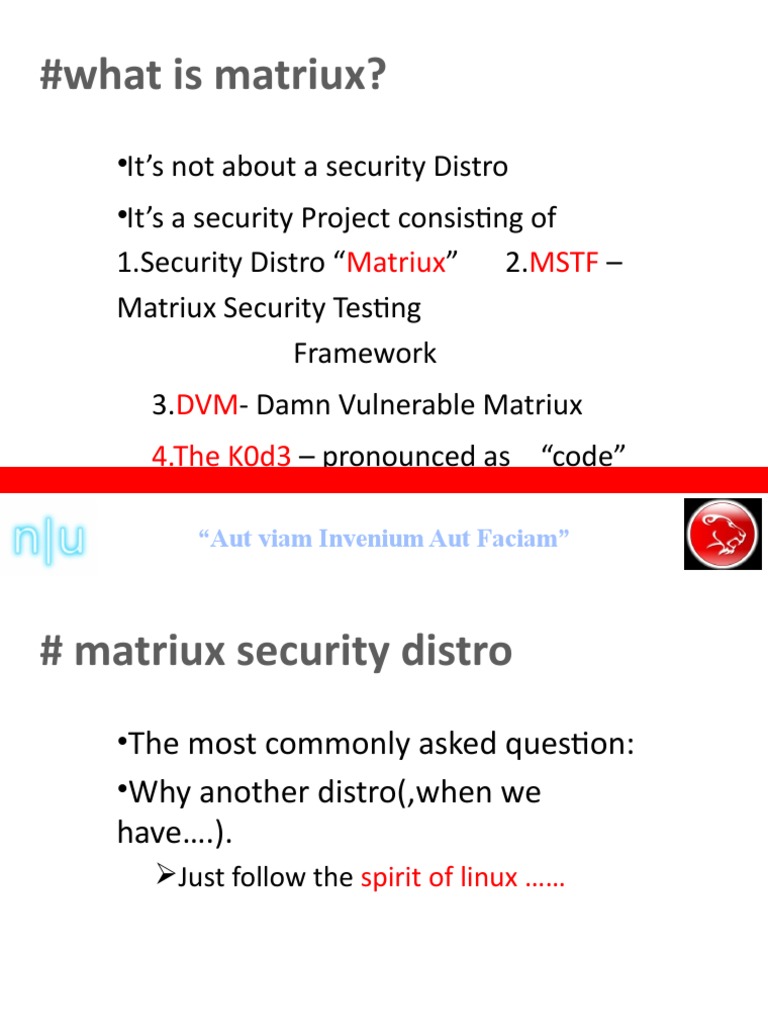 Overview of Matriux Security Project | PDF | Linux Distribution | Linux