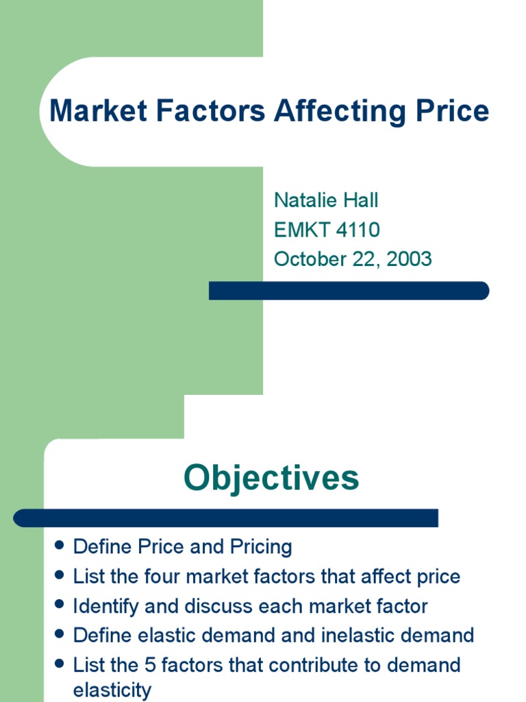 Market Factors Influencing Pricing | PDF | Demand | Elasticity (Economics)