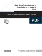 RXYSCQ4-5TMV1B - Installer and User Reference Guide - 4PES404224-1 - Installation Manuals - Spanish