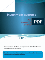 Investment avenues through SIPs, ULIPs, PPF and Pension Plans