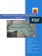 Informe Verificacion de Estabilidad de Taludes y Plano