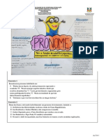 Pronomes: exercícios de identificação e uso