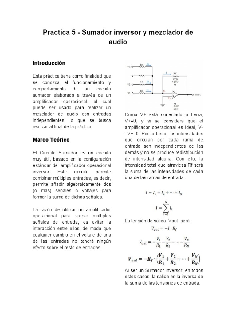 circuito-sumador-inversor-de-audio-pdf-amplificador-operacional