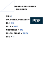 Pronombres Personales en Inglés