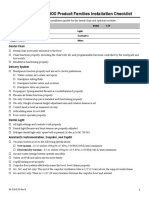 A-Dec 300, 400, and 500 Product Families Installation Checklist